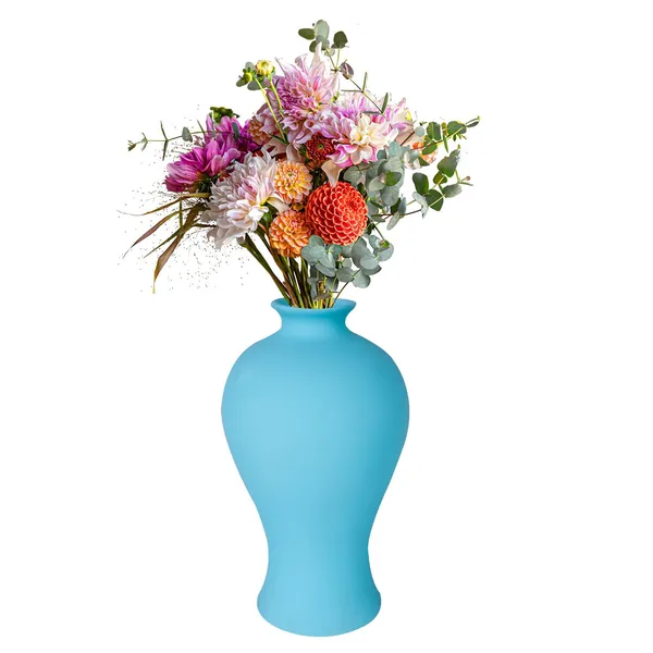 Apsara_Big_Aqua_Ceramic_Flower_Vase_For_Living_Room,_Bedroom,_Dining_Table,_Home_Decoration,_Artificial_Flowers_(D_-_14_X_H_-_25_Cm)