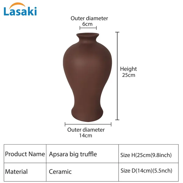 Apsara_Big_Truffle_Ceramic_Flower_Vase_For_Living_Room,_Bedroom,_Dining_Table,_Home_Decoration,_Artificial_Flowers_(D_-_14_X_H_-_25_Cm)