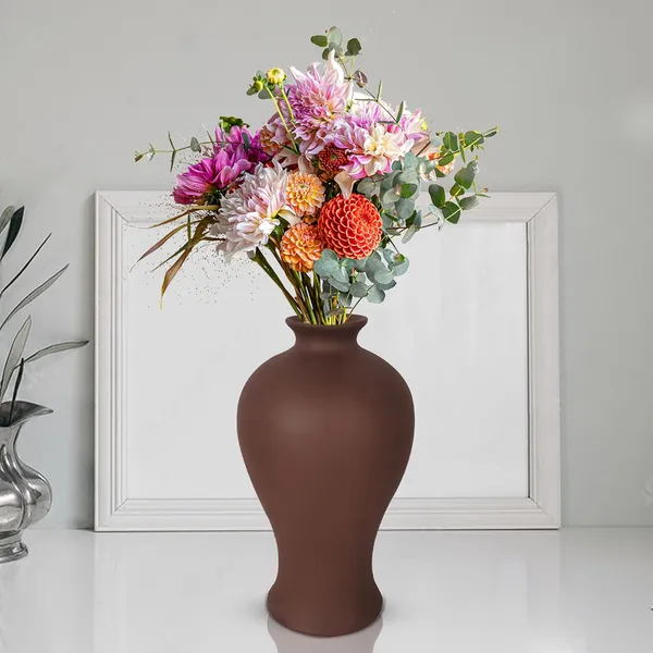 Apsara_Big_Truffle_Ceramic_Flower_Vase_For_Living_Room,_Bedroom,_Dining_Table,_Home_Decoration,_Artificial_Flowers_(D_-_14_X_H_-_25_Cm)