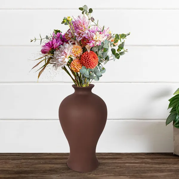 Apsara_Big_Truffle_Ceramic_Flower_Vase_For_Living_Room,_Bedroom,_Dining_Table,_Home_Decoration,_Artificial_Flowers_(D_-_14_X_H_-_25_Cm)