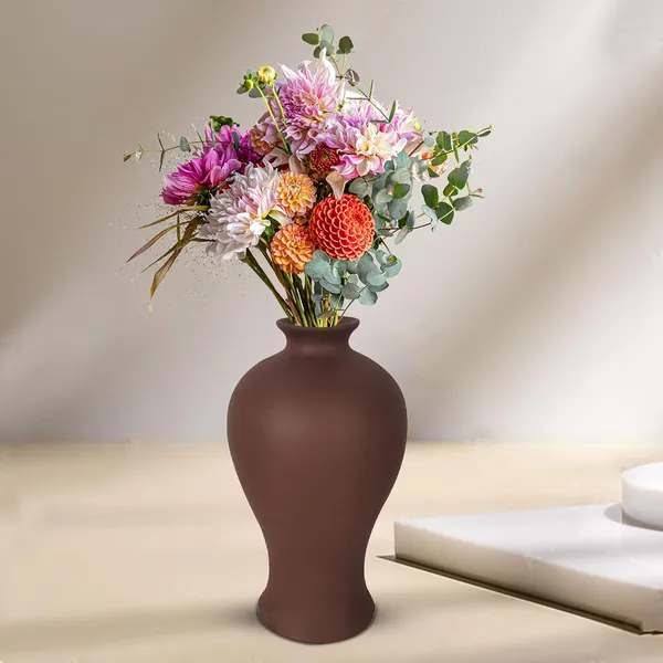 Apsara_Big_Truffle_Ceramic_Flower_Vase_For_Living_Room,_Bedroom,_Dining_Table,_Home_Decoration,_Artificial_Flowers_(D_-_14_X_H_-_25_Cm)