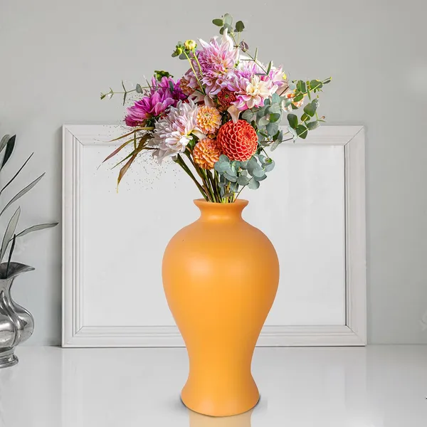 Apsara_Big_Lily_Ceramic_Flower_Vase_For_Living_Room,_Bedroom,_Dining_Table,_Home_Decoration,_Artificial_Flowers_(D_-_14_X_H_-_25_Cm)