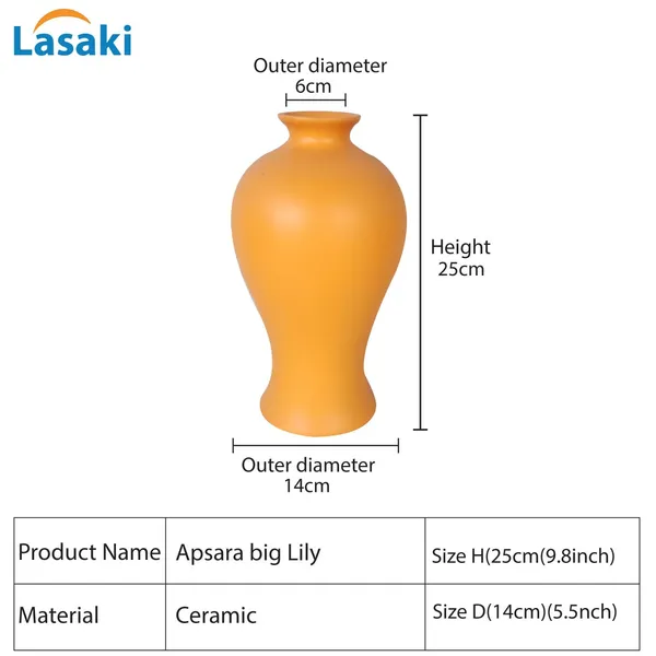 Apsara_Big_Lily_Ceramic_Flower_Vase_For_Living_Room,_Bedroom,_Dining_Table,_Home_Decoration,_Artificial_Flowers_(D_-_14_X_H_-_25_Cm)