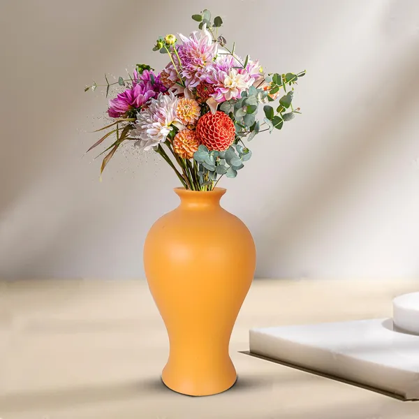 Apsara_Big_Lily_Ceramic_Flower_Vase_For_Living_Room,_Bedroom,_Dining_Table,_Home_Decoration,_Artificial_Flowers_(D_-_14_X_H_-_25_Cm)