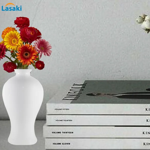 Apsara_Big_White_Ceramic_Flower_Vase_For_Living_Room,_Bedroom,_Dining_Table,_Home_Decoration,_Artificial_Flowers_(D_-_14_X_H_-_25_Cm)