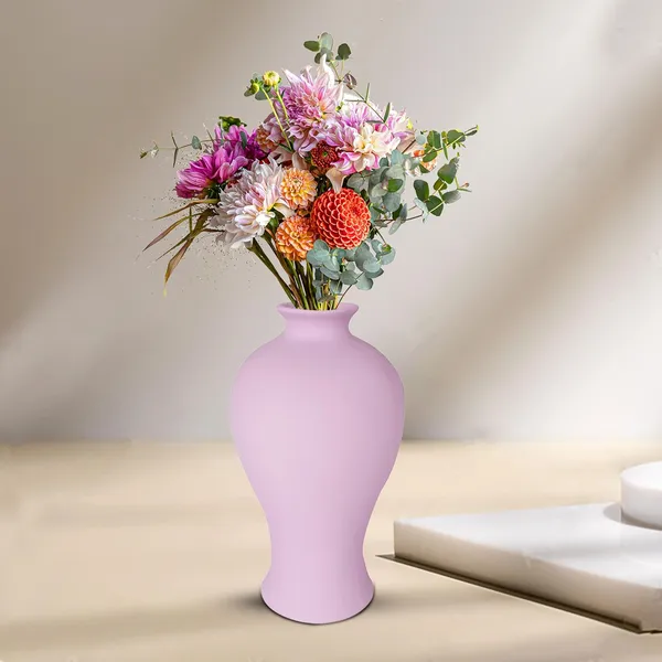 Apsara_Big_Purple_Ceramic_Flower_Vase_For_Living_Room,_Bedroom,_Dining_Table,_Home_Decoration,_Artificial_Flowers_(D_-_14_X_H_-_25_Cm)