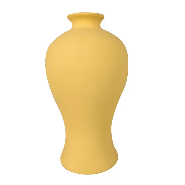 Apsara_Big_Saffron_Ceramic_Flower_Vase_For_Living_Room,_Bedroom,_Dining_Table,_Home_Decoration,_Artificial_Flowers_(D_-_14_X_H_-_25_Cm)