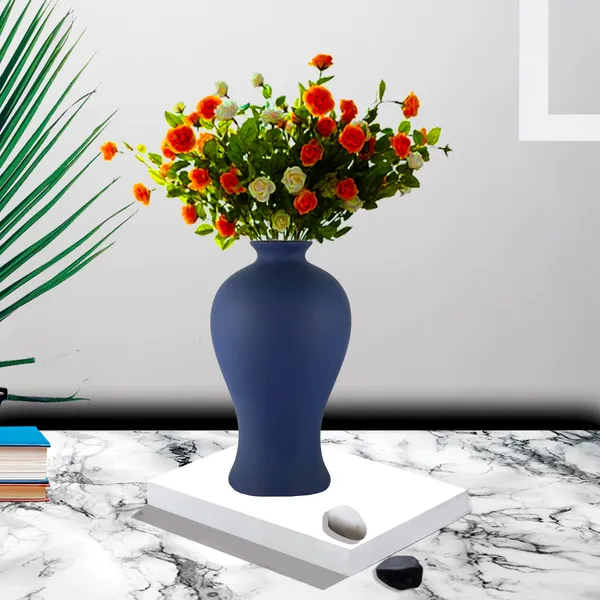Apsara_Big_Blue_Ceramic_Flower_Vase_For_Living_Room,_Bedroom,_Dining_Table,_Home_Decoration,_Artificial_Flowers_(D_-_14_X_H_-_25_Cm)