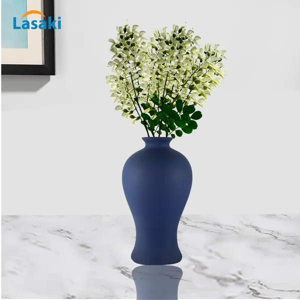 Apsara_Big_Blue_Ceramic_Flower_Vase_For_Living_Room,_Bedroom,_Dining_Table,_Home_Decoration,_Artificial_Flowers_(D_-_14_X_H_-_25_Cm)