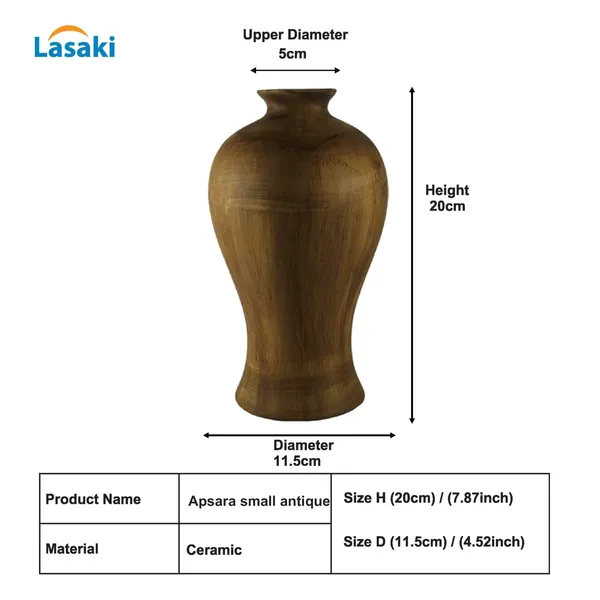 Apsara_Small_Antique_Ceramic_Flower_Vase_For_Living_Room,_Bedroom,_Dining_Table,_Home_Decoration,_Artificial_Flowers_(D_-_11.5_X_H_-_20_Cm)