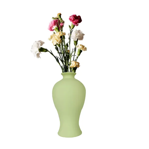 Apsara_Small_Mint_Ceramic_Flower_Vase_For_Living_Room,_Bedroom,_Dining_Table,_Home_Decoration,_Artificial_Flowers_(D_-_11.5_X_H_-_20_Cm)