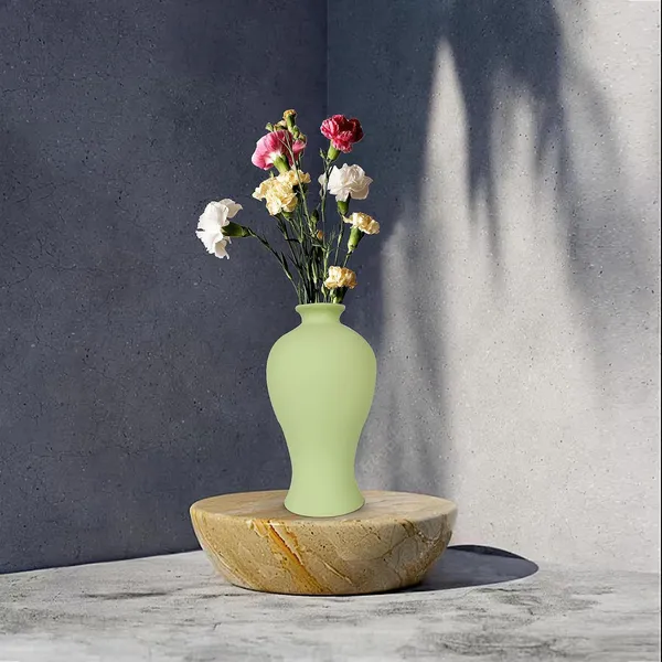 Apsara_Small_Mint_Ceramic_Flower_Vase_For_Living_Room,_Bedroom,_Dining_Table,_Home_Decoration,_Artificial_Flowers_(D_-_11.5_X_H_-_20_Cm)