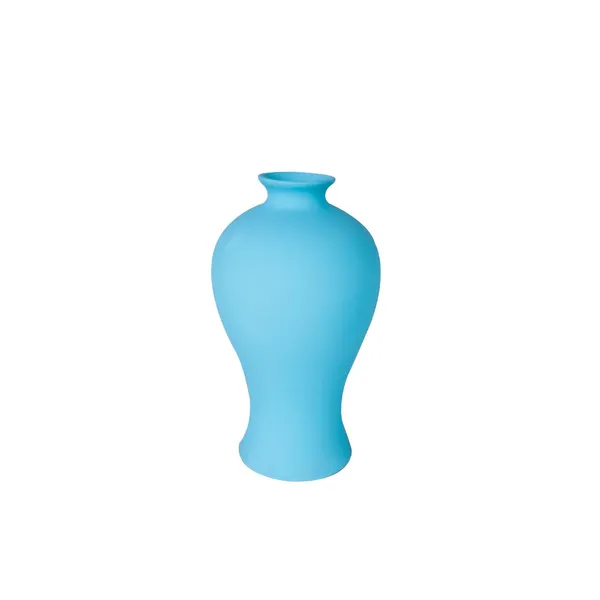 Apsara_Small_Aqua_Ceramic_Flower_Vase_For_Living_Room,_Bedroom,_Dining_Table,_Home_Decoration,_Artificial_Flowers_(D_-_11.5_X_H_-_20_Cm)