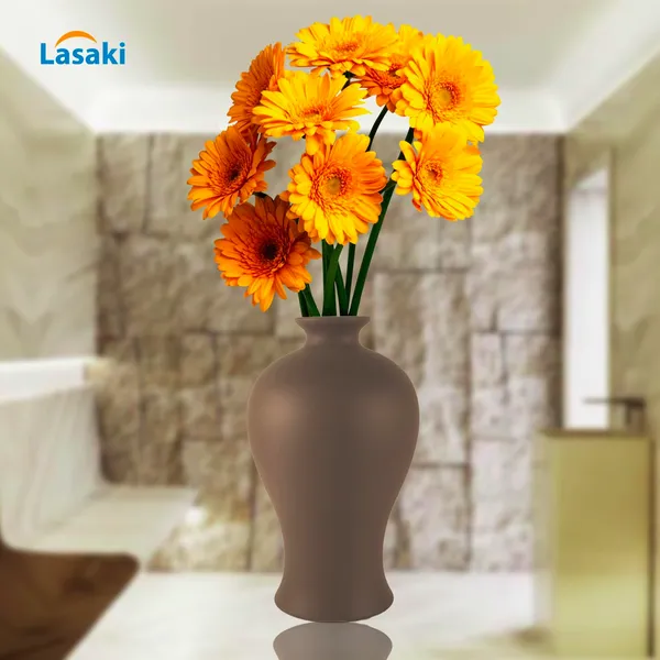 Apsara_Small_Truffle_Ceramic_Flower_Vase_For_Living_Room,_Bedroom,_Dining_Table,_Home_Decoration,_Artificial_Flowers_(D_-_11.5_X_H_-_20_Cm)