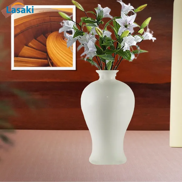 Apsara_Small_White_Ceramic_Flower_Vase_For_Living_Room,_Bedroom,_Dining_Table,_Home_Decoration,_Artificial_Flowers_(D_-_11.5_X_H_-_20_Cm)
