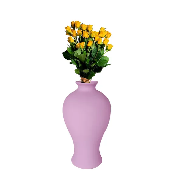 Apsara_Small_Purple_Ceramic_Flower_Vase_For_Living_Room,_Bedroom,_Dining_Table,_Home_Decoration,_Artificial_Flowers_(D_-_11.5_X_H_-_20_Cm)