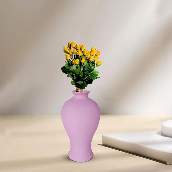Apsara_Small_Purple_Ceramic_Flower_Vase_For_Living_Room,_Bedroom,_Dining_Table,_Home_Decoration,_Artificial_Flowers_(D_-_11.5_X_H_-_20_Cm)