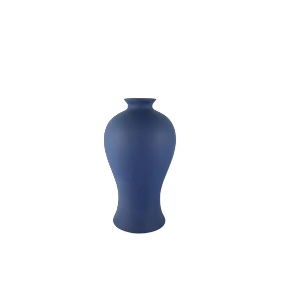 Apsara_Small_Blue_Ceramic_Flower_Vase_For_Living_Room,_Bedroom,_Dining_Table,_Home_Decoration,_Artificial_Flowers_(D_-_11.5_X_H_-_20_Cm)