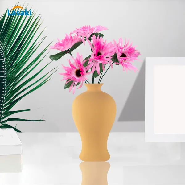 Apsara_Small_Ginger_Ceramic_Flower_Vase_For_Living_Room,_Bedroom,_Dining_Table,_Home_Decoration,_Artificial_Flowers_(D_-_11.5_X_H_-_20_Cm)