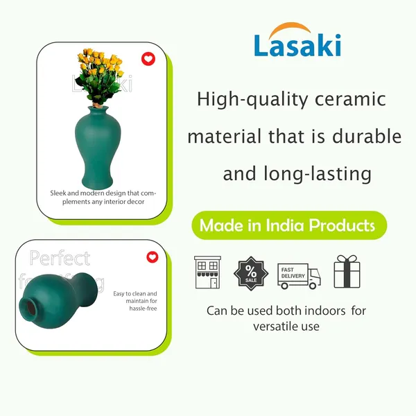 Apsara_Small_Deep_Jungle_Ceramic_Flower_Vase_For_Living_Room,_Bedroom,_Dining_Table,_Home_Decoration,_Artificial_Flowers_(D_-_11.5_X_H_-_20_Cm)