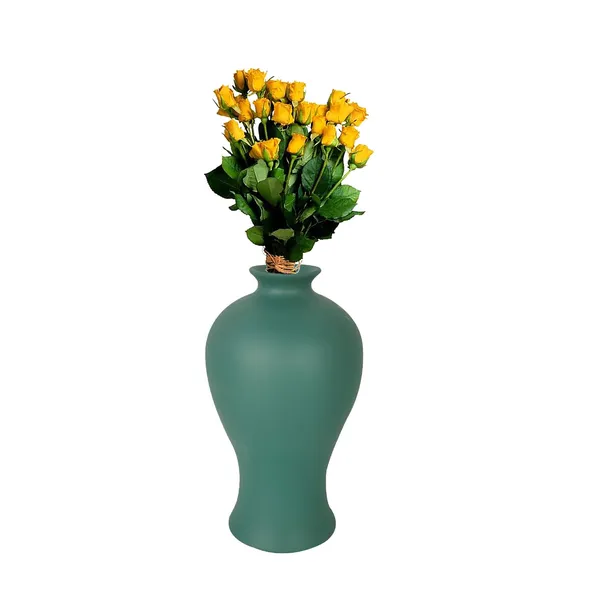 Apsara_Small_Deep_Jungle_Ceramic_Flower_Vase_For_Living_Room,_Bedroom,_Dining_Table,_Home_Decoration,_Artificial_Flowers_(D_-_11.5_X_H_-_20_Cm)