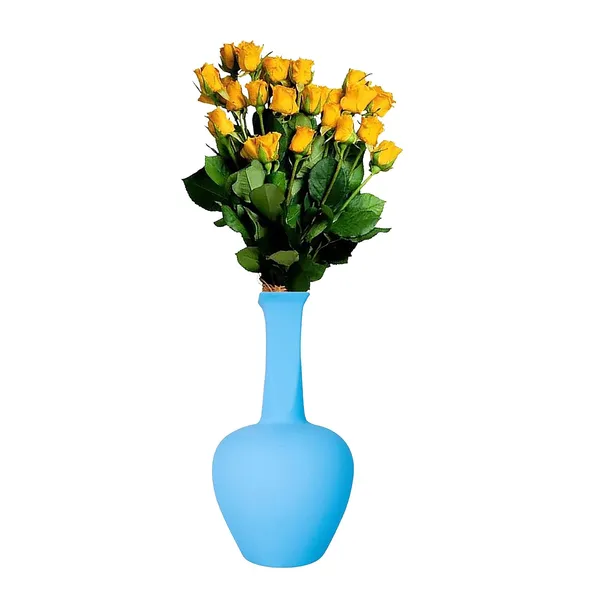 Anjani_Small_Aqua_Ceramic_Flower_Vase_For_Living_Room,_Bedroom,_Dining_Table,_Home_Decoration,_Artificial_Flowers_(D_-_12_X_H_-_20_Cm)