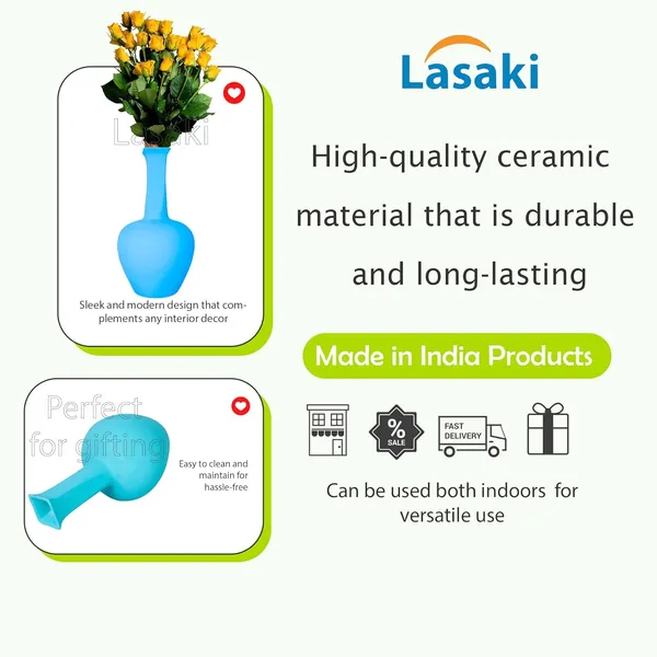 Anjani_Small_Aqua_Ceramic_Flower_Vase_For_Living_Room,_Bedroom,_Dining_Table,_Home_Decoration,_Artificial_Flowers_(D_-_12_X_H_-_20_Cm)