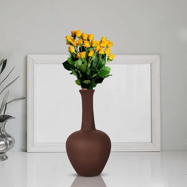 Anjani_Small_Truffle_Ceramic_Flower_Vase_For_Living_Room,_Bedroom,_Dining_Table,_Home_Decoration,_Artificial_Flowers_(D_-_12_X_H_-_20_Cm)