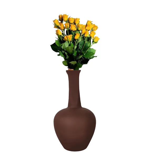 Anjani_Small_Truffle_Ceramic_Flower_Vase_For_Living_Room,_Bedroom,_Dining_Table,_Home_Decoration,_Artificial_Flowers_(D_-_12_X_H_-_20_Cm)