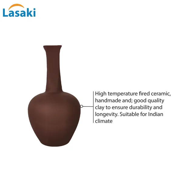 Anjani_Small_Truffle_Ceramic_Flower_Vase_For_Living_Room,_Bedroom,_Dining_Table,_Home_Decoration,_Artificial_Flowers_(D_-_12_X_H_-_20_Cm)