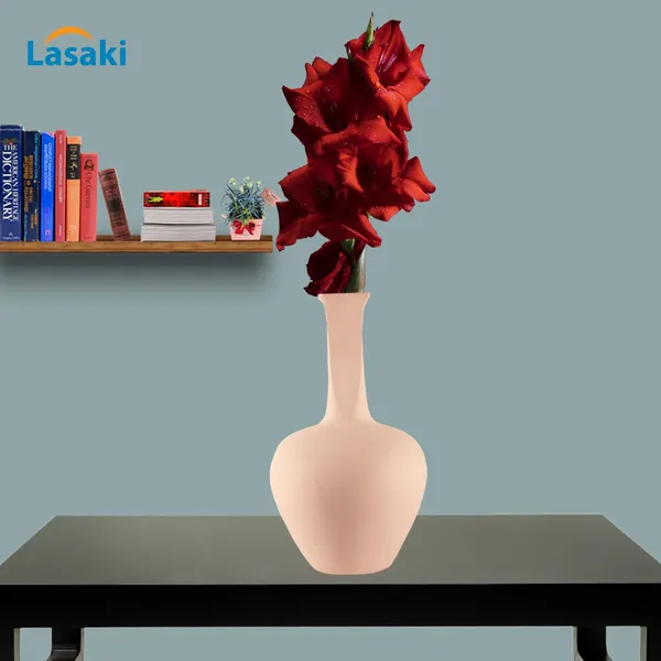 Anjani_Small_Pink_Ceramic_Flower_Vase_For_Living_Room,_Bedroom,_Dining_Table,_Home_Decoration,_Artificial_Flowers_(D_-_12_X_H_-_20_Cm)