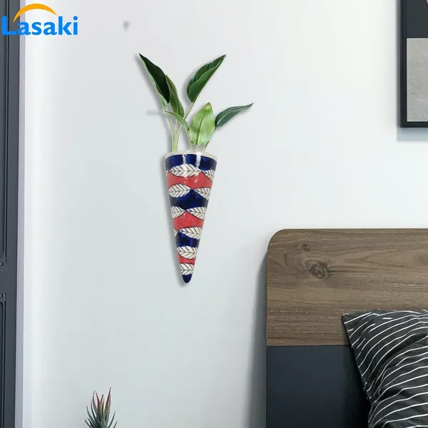 Cloy_Small_Wall_Hanging_Ceramic_Pots_For_Indoor_Plants,_Planters,_Flower,_Gamla,Outdoor,Balcony,Home,Round,Garden,_Office_Decor,Succulent(L_-_5_X_W_-_6_X_H_-_15.5_Cm)