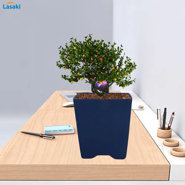 Mini_Pot_Blue_Ceramic_Pots_For_Indoor_Plants,Planters,Flower,Gamla,Outdoor,Balcony,Home,Square,Garden,Office_Decor,Succulent(L-8_X_W-8_X_H-8_Cm)