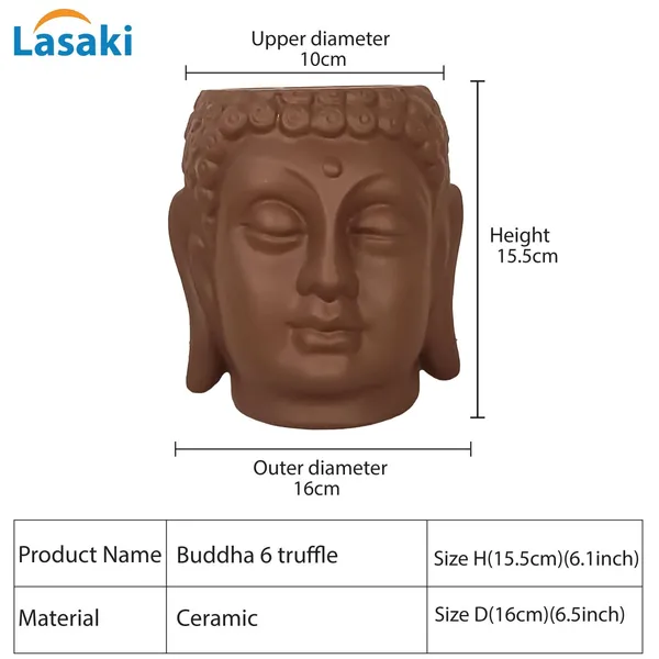 Buddha_6_Truffle_Ceramic_Pots_For_Indoor_Plants,_Planters,_Flower,_Pots,_Gamla,Outdoor,Balcony,Home,Round,Garden,_Office_Decor,Succulent(H_-_15.5_X_D_-_16_Cm)