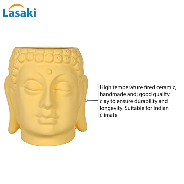 Buddha_6_Saffron_Ceramic_Pots_For_Indoor_Plants,_Planters,_Flower,_Gamla,Outdoor,Balcony,Home,Round,Garden,_Office_Decor,Succulent(H_-_15.5_X_D_-_16_Cm)