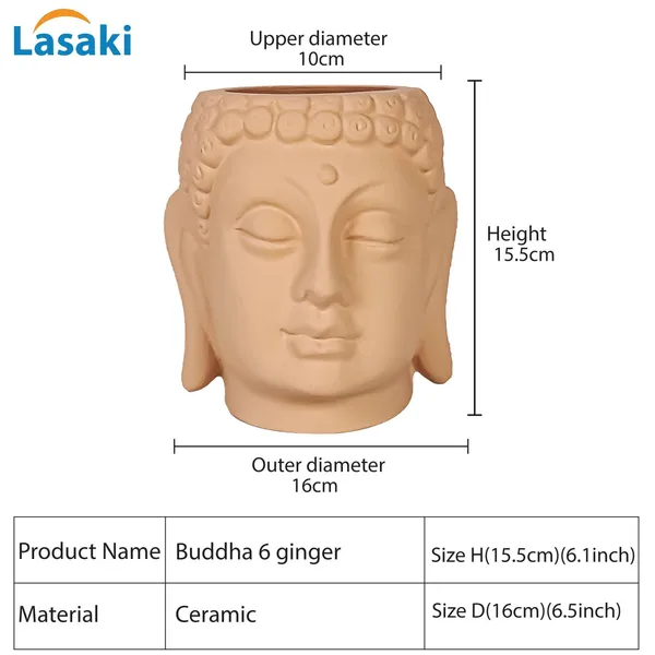 Buddha_6_Ginger_Ceramic_Pots_For_Indoor_Plants,_Planters,_Flower,_Pots,_Gamla,Outdoor,Balcony,Home,Round,Garden,_Office_Decor,Succulent(H_-_15.5_X_D_-_16_Cm)