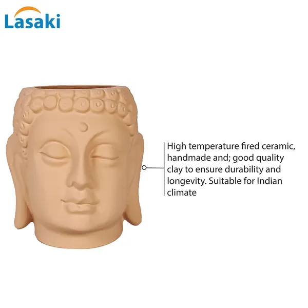 Buddha_6_Ginger_Ceramic_Pots_For_Indoor_Plants,_Planters,_Flower,_Pots,_Gamla,Outdoor,Balcony,Home,Round,Garden,_Office_Decor,Succulent(H_-_15.5_X_D_-_16_Cm)