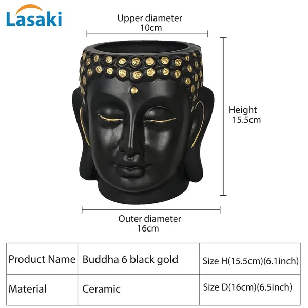 Buddha_6_Black_Gold_Ceramic_Pots_For_Indoor_Plants,_Planters,_Flower,_Pots,_Gamla,Outdoor,Balcony,Home,Round,Garden,_Office_Decor,Succulent(H_-_15.5_X_D_-_16_Cm)