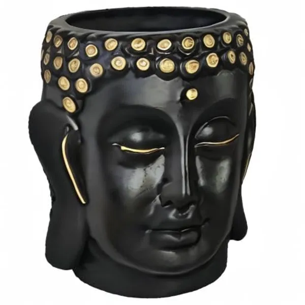 Buddha_6_Black_Gold_Ceramic_Pots_For_Indoor_Plants,_Planters,_Flower,_Pots,_Gamla,Outdoor,Balcony,Home,Round,Garden,_Office_Decor,Succulent(H_-_15.5_X_D_-_16_Cm)