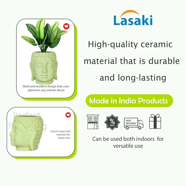 Buddha_3.5_Mint_Ceramic_Pots_For_Indoor_Plants,_Planters,_Flower,_Pots,_Gamla,Outdoor,Balcony,Home,Round,Garden,_Office_Decor,Succulent(H_-_9_X_D_-_8.5_Cm)