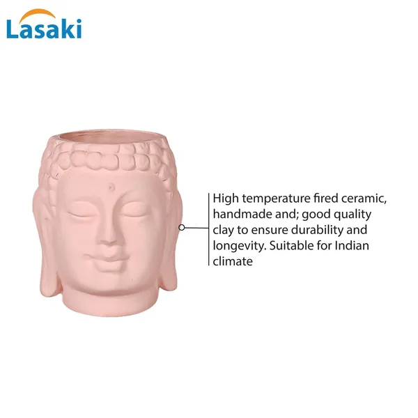Buddha_3.5_Pink_Ceramic_Pots_For_Indoor_Plants,_Planters,_Flower,_Pots,_Gamla,Outdoor,Balcony,Home,Round,Garden,_Office_Decor,Succulent(H_-_9_X_D_-_8.5_Cm)