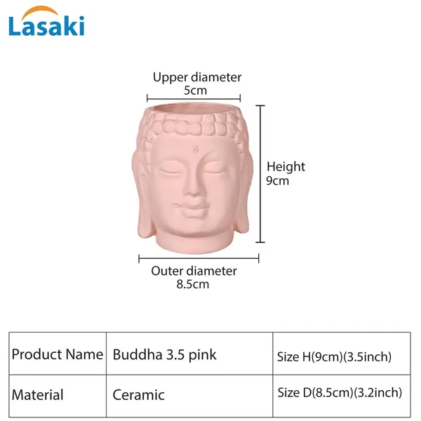 Buddha_3.5_Pink_Ceramic_Pots_For_Indoor_Plants,_Planters,_Flower,_Pots,_Gamla,Outdoor,Balcony,Home,Round,Garden,_Office_Decor,Succulent(H_-_9_X_D_-_8.5_Cm)