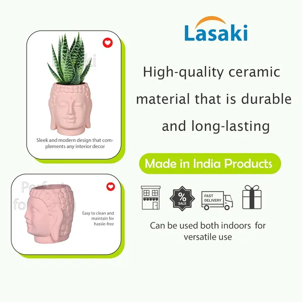 Buddha_3.5_Pink_Ceramic_Pots_For_Indoor_Plants,_Planters,_Flower,_Pots,_Gamla,Outdoor,Balcony,Home,Round,Garden,_Office_Decor,Succulent(H_-_9_X_D_-_8.5_Cm)