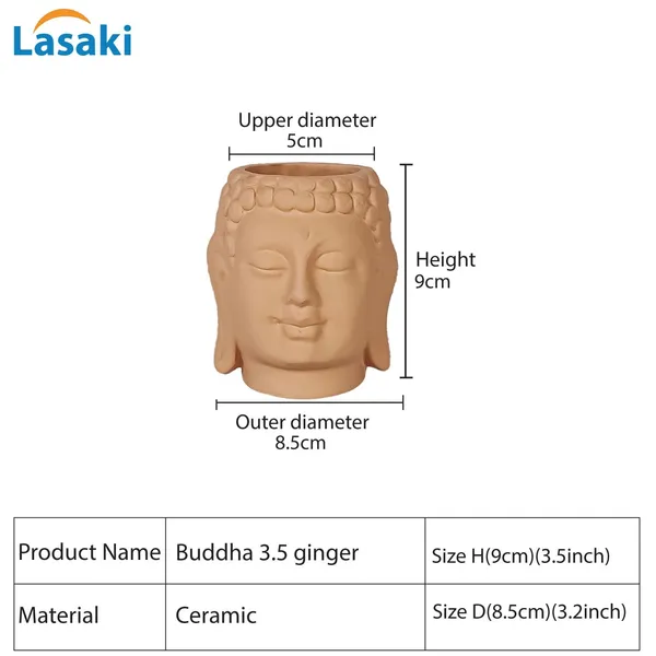Buddha_3.5_Ginger_Ceramic_Pots_For_Indoor_Plants,_Planters,_Flower,_Pots,_Gamla,Outdoor,Balcony,Home,Round,Garden,_Office_Decor,Succulent(H_-_9_X_D_-_8.5_Cm)