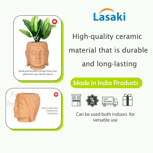 Buddha_3.5_Ginger_Ceramic_Pots_For_Indoor_Plants,_Planters,_Flower,_Pots,_Gamla,Outdoor,Balcony,Home,Round,Garden,_Office_Decor,Succulent(H_-_9_X_D_-_8.5_Cm)