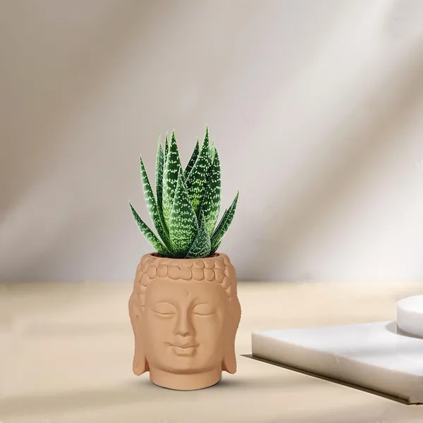 Buddha_3.5_Ginger_Ceramic_Pots_For_Indoor_Plants,_Planters,_Flower,_Pots,_Gamla,Outdoor,Balcony,Home,Round,Garden,_Office_Decor,Succulent(H_-_9_X_D_-_8.5_Cm)