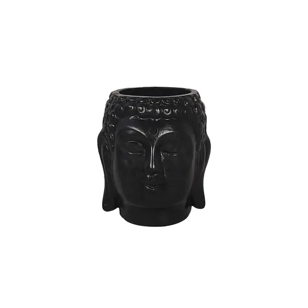 Buddha_3.5_Black_Ceramic_Pots_For_Indoor_Plants,_Planters,_Flower,_Pots,_Gamla,Outdoor,Balcony,Home,Round,Garden,_Office_Decor,Succulent(H_-_9_X_D_-_8.5_Cm)