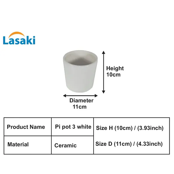 Pi_Pot_3_White_Ceramic_Pots_For_Indoor_Plants,_Planters,_Flower,_Pots,_Gamla,Outdoor,Balcony,Home,Round,Garden,_Office_Decor,Succulent(H_-_10_X_D_-_11_Cm)