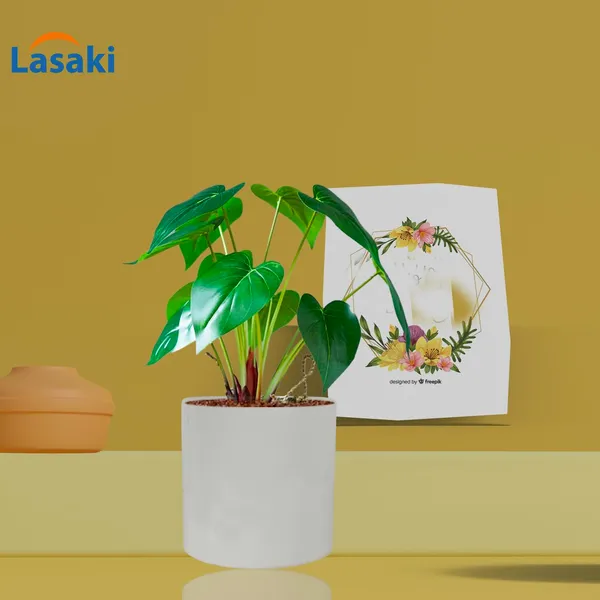 Pi_Pot_3_White_Ceramic_Pots_For_Indoor_Plants,_Planters,_Flower,_Pots,_Gamla,Outdoor,Balcony,Home,Round,Garden,_Office_Decor,Succulent(H_-_10_X_D_-_11_Cm)