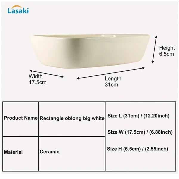 Rectangle_Oblong_Big_White_Ceramic_Pots_For_Indoor_Plants,Bonsai,Planters,Gamla,Outdoor,Balcony,Home,Garden,Office_Decor,Succulent(L_-_31_X_W_-_17.5_X_H_-_6.5_Cm)